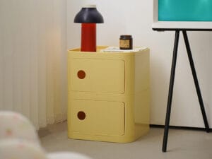 Cream Minimalist Bedside Table