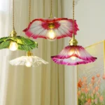 Vintage Flower Glass Pendant