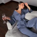 Satin Wrap Lounge Cardigan
