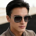 Titanium Square Sunglasses