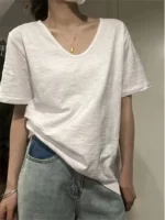 Bamboo Rayon V-Neck Tee